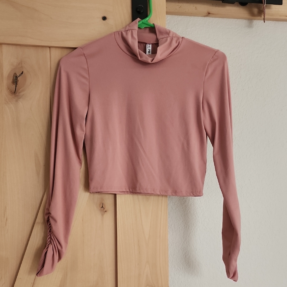 Elegant Mauve Long Sleeve Blouse
